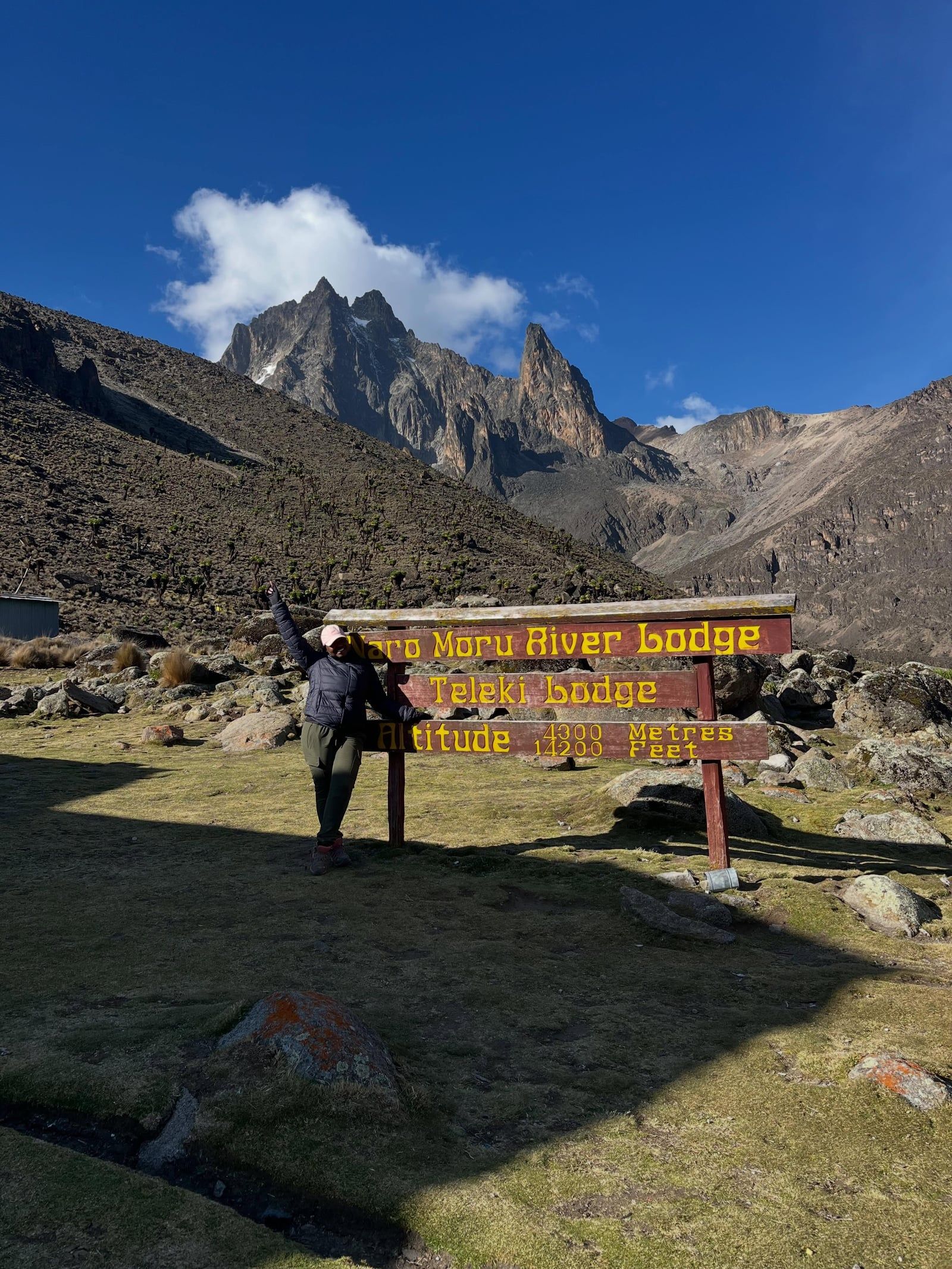 Mount Kenya tour visitor photo